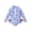 Blue, variant on Gyujnb Plaid Cherry Print Long Sleeve One-Piece Swimsuit with Ribbon for Summer Beach (Baby),6-9 Months