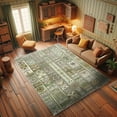 thumbnail image 3 of Ambesonne Southwestern Decorative Rug Carpet, Pastel Nature Shapes, 2' 5" x 5', Pale Green Khaki, 3 of 5