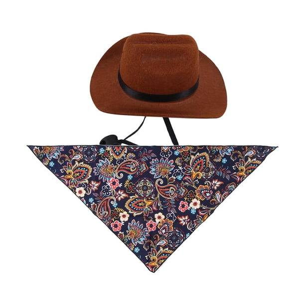 Bandana Universal Funny Western Ornament Pet Cowboy Hat para Cosplay azul Gloria Sombrero de vaquero
