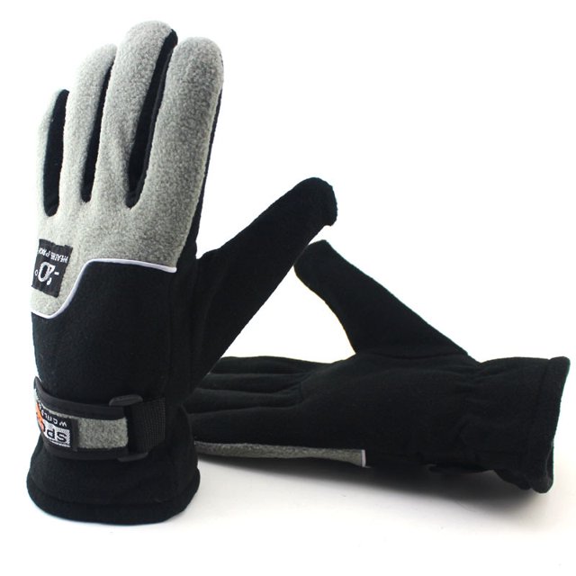 Guantes de invierno para hombre, de forro polar grueso, cálidos, antideslizantes, para deportes de equitación y conducción, para adultos