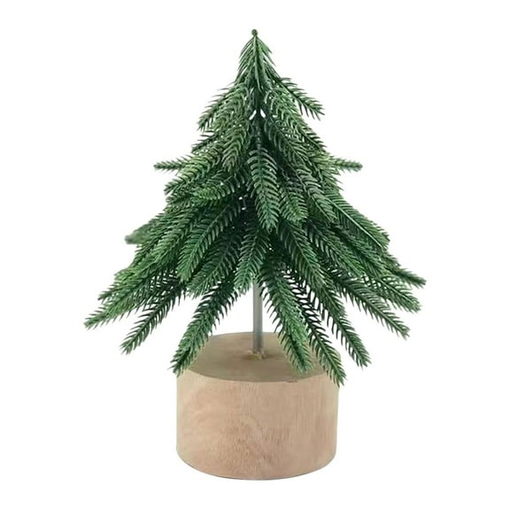 Christmas Tree Artificial Christmas Trees Desktop Miniature Christmas Trees Mini Pine Tree with Snow and Wood Base for Christmas Holiday Gift Party Home Tabletop Decor Home Decoration