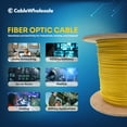 thumbnail image 3 of Plenum 2-Strand Fiber Optic Cable, OS2 9/125 Singlemode, Corning, Indoor Distribution, Yellow Spool, 2000ft, 3 of 7