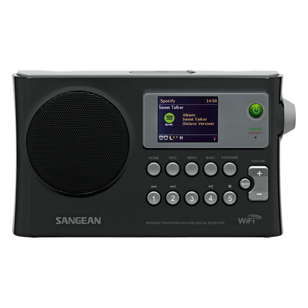 Sangean All in One Compact Portable Digital WiFi Radio with