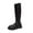 Black Boots for Women, variant on hopeusnice Round Toe Knee High Boot Pull On Design Street Style Winter Boot Black 35