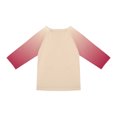 thumbnail image 5 of Grblisyd Girls Shirts Size 10-12 3/4 Sleeve Henley Shirts Button Down V Neck Raglan Tops Loose Color Block Blouse, 5 of 7