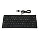thumbnail image 1 of Teclado ultrafino mini USB Sincero para computadora de escritorio portátil y PC negro 78 teclas, 1 of 8