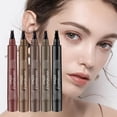 thumbnail image 4 of New Microblading Eyebrow Pencil – 4D Waterproof Four-Tip Pen, Long-Lasting Natural Gap-Filling Brow Makeup for Women(Black), 4 of 6
