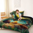 thumbnail image 4 of Erosebridal Kawaii Animal Bear Deer Full Size Comforter Sets 3 Pieces for Boys Girls,Kids Teens Lake Life Happy Camping Bedding Sets,Black Reversible,Microfiber Bedroom Decor, 4 of 6