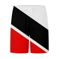 thumbnail image 3 of Lilgiuy Men's Beach Shorts Elastic Waist 3D Printed Striped Colorblock Shorts Beach Shorts Clearance Sales Fall Fashion for 2022 Spring Winter, 3 of 4