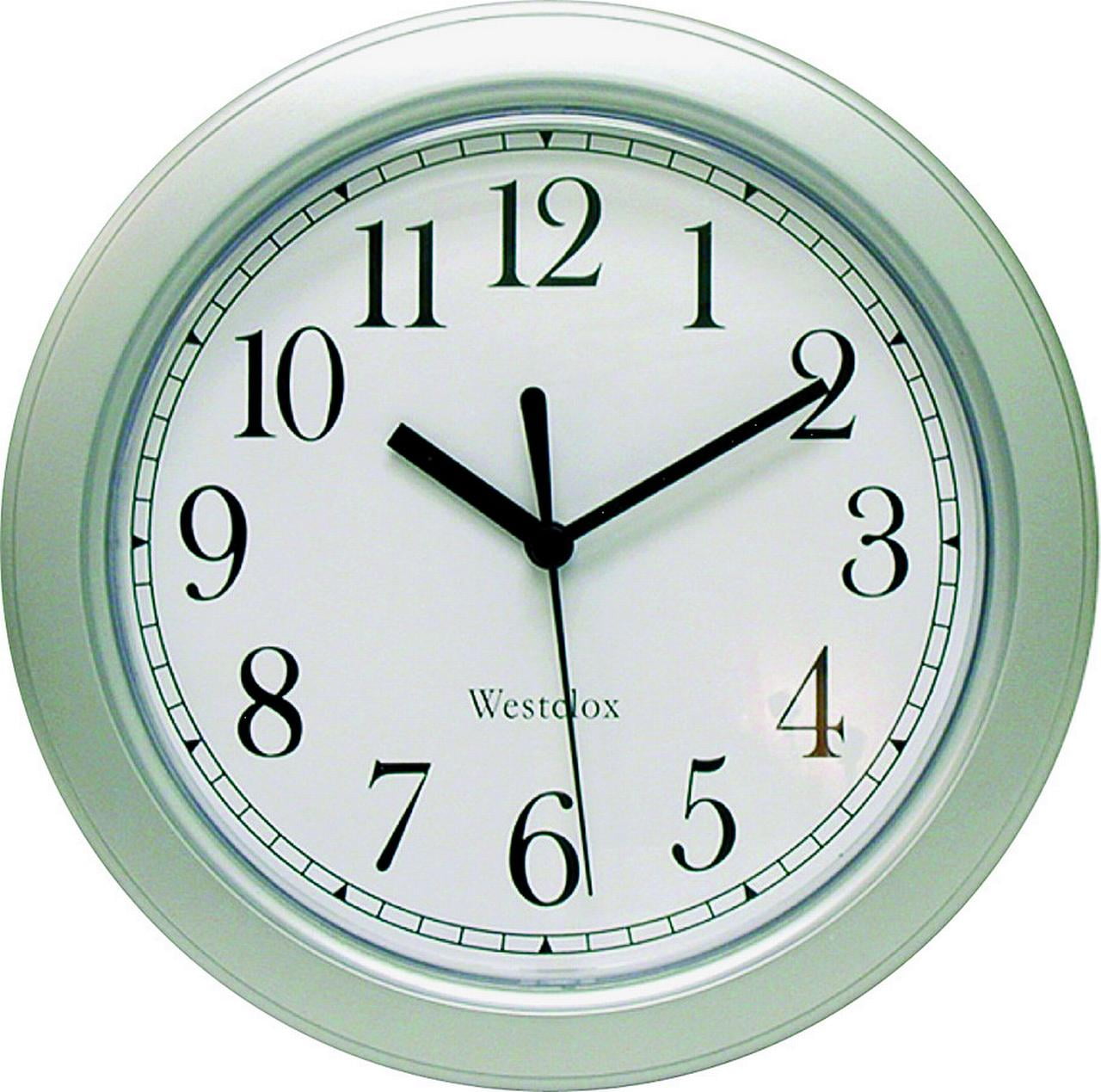 8.5 ROUND WALL CLOCK SILVER 