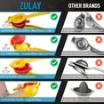 thumbnail image 6 of Zulay Kitchen 2-in-1 Manual Lemon Squeezer Manual Juicer Citrus Press - Yellow/Red, 6 of 8