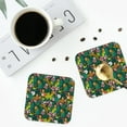 thumbnail image 5 of Pofeuu Cute Tribal Leopards Print Leather Coasters Set of 6, Round Cups Mugs Mat Pad for Home Kitchen Heat Resistant Drink Coasters,Square, 5 of 7