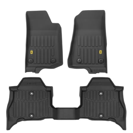 Cat® JustFit™ 3D Floor Mats for Jeep Wrangler 4XE 2021 - 2024, All Weather Custom Fit Jeep Wrangler 4XE Floor Liners with Extended Coverage Design, Jeep Wrangler 4XE Car Floor Mats Full Set