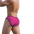 thumbnail image 4 of Mens Cotton Underwear Thongs Trendy Low Rise High-Cut Ribbed Stretchy Solid Color Breathable Basic Athletic Workout Briefs, 4 of 4