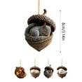 thumbnail image 2 of 1PC Acorn Animal Christmas Ornaments, Cozy Forest-Themed Tree Decor Handmade with 2D Acrylic, Rustic Woodland Holiday Decorations for Home, Party, and Gift Giving, 2 of 3