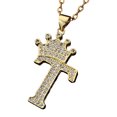 thumbnail image 2 of 26 English Womens Letters Crown Pendant Necklace Stainless Steel Chain Zircon, 2 of 9