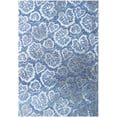 thumbnail image 4 of 5' X 8' Denim Blue Wool Floral Hand Tufted Non Skid Area Rug, 4 of 9