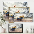 thumbnail image 4 of Designart 'Wooden Boat On The Baltic Shores At Evening Glow' Nautical & Coastal Framed Canvas Wall Art Print, 4 of 5