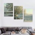 thumbnail image 4 of nygtbtfer Canvas Print Pictures Painting Winter landscape at dawn &amp; Posters Ready to Hang 12x16x3pcs, 4 of 4
