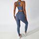 thumbnail image 4 of Pantalones de yoga de cintura alta para mujer, mallas elásticas con control de barriga y levantamiento de cadera, con bolsillo para ciclismo y correr, color azul XL, 4 of 6
