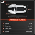 thumbnail image 2 of A-Premium 24PCS M14-2.0 Wheel Lug Nuts Cone Seat Compatible with Ford F-150 F150 2001-2014 Expedition 2003-2014 Lincoln Navigator Replace# 4L3Z-1012-A 7L1Z-1012-A 611-288 14x2.0mm, 2 of 9
