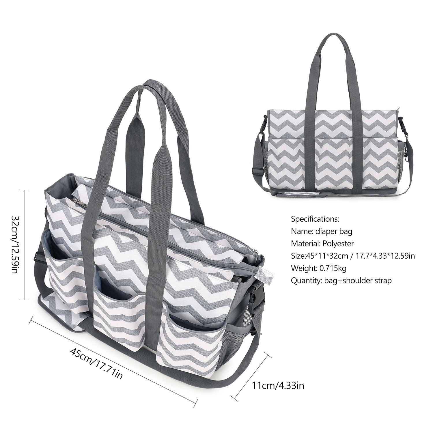 SPEKSEE Crossbody Organizer Diaper Bag - Outdoor Mother's Water-Repellent Baby Care Bag with Multiple Pockets