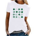 thumbnail image 1 of Besolor T-Shirts de la Saint-Patrick pour Femmes Été Col Rond Manches Courtes Tuniques Tops Décontractés Blouse Graphique Ample, 1 of 6