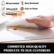 Yirtree Clear Table Protector Transparent Office Desk Topper Cover Mat Table cloths Glass Dining Room Table Wooden Furniture Surface Prortector Mat Wipeable Easy Clean