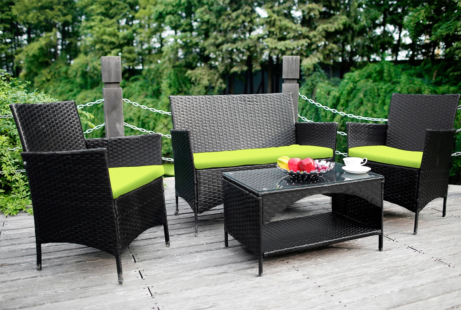mirando 4 piece sofa set with cushions