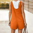 thumbnail image 5 of ABATAB Women Summer Short Rompers Sleeveless Casual Button down Rompers Wide Leg Tank Top Jumpsuits with Pockets, 5 of 7
