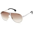 thumbnail image 3 of Carrera  Metal Unisex Aviator Sunglasses White Gold 66mm Adult, 3 of 4