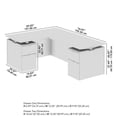 thumbnail image 2 of Scranton & Co Engineered Wood 60W Standing L Desk with Drawers in White, 2 of 8