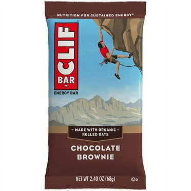 CLIF BAR - Chocolate Brownie Flavor - Made with Organic Oats - Non-GMO - Plant Based - Energy Bars - 2.4 oz. (18 Pack)
