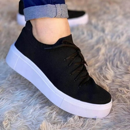 

Vedolay Sneakers for Women Trendy Women s Shoes Comfy Flat Walking Soft Non-Slip Arch Support Casual Flat Shoes Black 9