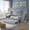 Grey+Wood, variant on HMYG Twin over Full Stairway Bunk Bed with Trundle,Cream