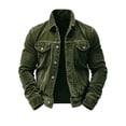 thumbnail image 5 of Zynoxe Mens Corduroy Trucker Jacket Outdoor Lapel Button Down Fall Vintage Outerwear Streetwear Classic Casual Jacket for Daily Wear, 5 of 5