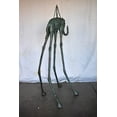 thumbnail image 3 of Nifao Modern Art Green Patina Tall Elephant Bronze Statue – Garden Outdoor Decor Sculpture, 26"L x 27"W x 67"H, 3 of 11