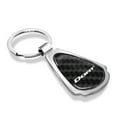 thumbnail image 2 of Dodge Dart Real Black Carbon Fiber Chrome Metal Teardrop Key Chain Key-ring, 2 of 6