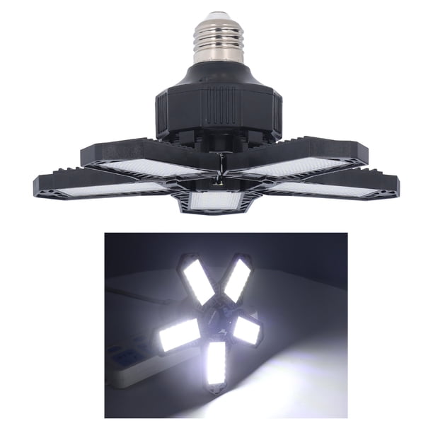 Lámpara de garaje LED 20W Luz de techo de garaje plegable 1500LM E27 Luz de sótano 5 Tira ajustable para garaje Almacén Taller Baseroom Granero ANGGREK Otros