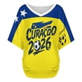 thumbnail image 4 of Women's Football Graphic T-Shirt, Soccer Fans V-Neck Short Sleeve T-Shirt with Print, Soft Lightweight Soccer Apparel Shows Player Number for Soccer Tournament 2026 Dark Blue Size: S, 4 of 5