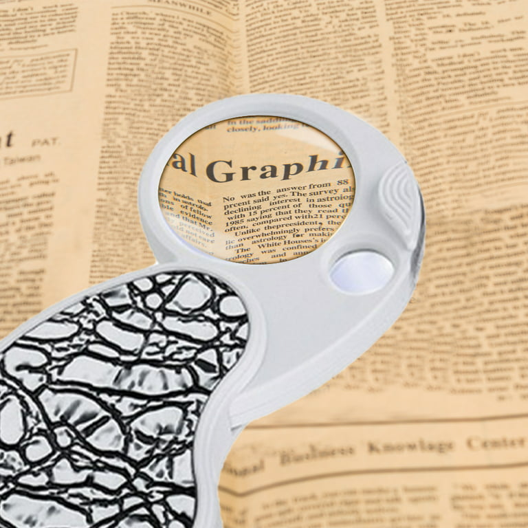 1pcs Magnifying Glass with Light, Lighted Magnifying Glass, 8X 20X Handheld Pocket  Magnifier Small Illuminated Folding Hand Held Lighted Magnifier for Reading  Coins Hobby Travel 