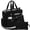 Black, variant on Large Canvas Tote Bag Set for Women, Work Teacher College Travel Shoulder Handbags, Crossbody Laptop Purse