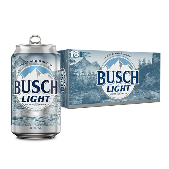 Busch Light American Lager Beer 18 Pack 12 fl oz Aluminum Cans 4.1% ABV