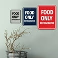 thumbnail image 2 of Signs ByLITA Portrait Round Notice: Food Only Refrigerator Door or Wall Sign Durable ABS Plastic | Laser Engraved | Easy Installation | Kitchen | Hygiene Sign (Brushed Silver) - Large, 2 of 8