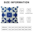 thumbnail image 5 of Nawypu  Decorative Throw Pillow Case Watercolor Asian Thai Geometric Pattern Blue White Porcelain Abstract Ceramic China Chinese Floral Comfortable Square Cushion Cover Pillowcase, 5 of 5