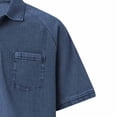 thumbnail image 6 of GUZOM Mens Polo Shirt, Soft Washed Relaxed Fit, Stretch Short Sleeve Casual Shirt with Pocket for Men, Big & Tall Sizes S-5XL, Navy,Size M, 6 of 6