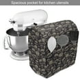 thumbnail image 2 of Skull Stand Mixer Cover, Grunge Scary Skulls Sketchy Graveyard Death Evil Face Horror Theme Design, Kitchen Appliance Organizer Bag Cover with Pockets, 5 Quarts, Charcoal Grey Tan, by Ambesonne, 2 of 4