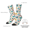 thumbnail image 2 of Yiaed Travel Elements Print Great elasticity Crew Socks Sports socks for Men and Women, 2 of 5