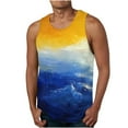 thumbnail image 2 of ZCFZJW Mens Fashion Tank Tops Quick Dry Regular Fit Summer Beach Vacation Sleeveless Shirts Casual Palm Graphic Muscle Gym Workout Tank Top Multicolor#01 XL, 2 of 5