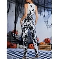 thumbnail image 2 of Cow Print Overalls for Women Fashion Animal Pants Cute Jumpsuits Bibs Coveralls, 2 of 8